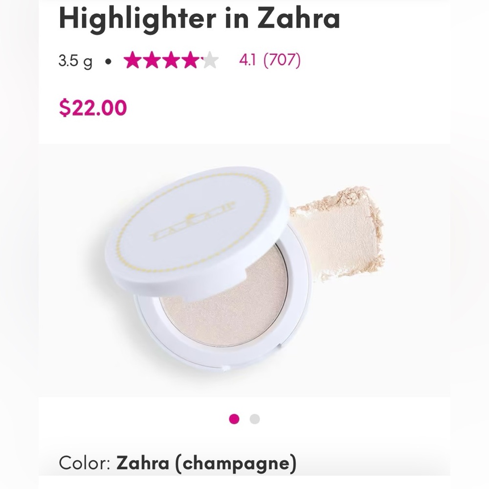 F.A.R.A.H Highlighter in Zahra (Champagne) Shade NWT